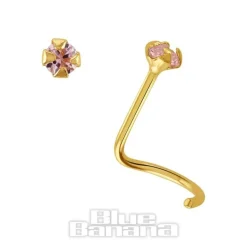Blue Banana 14K Gold 2mm Nose Stud (Rose)