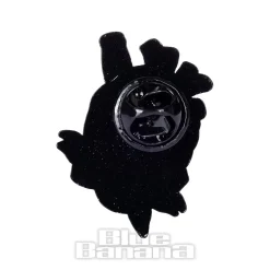 Blue Banana Knife In The Heart Pin Badge (Red)