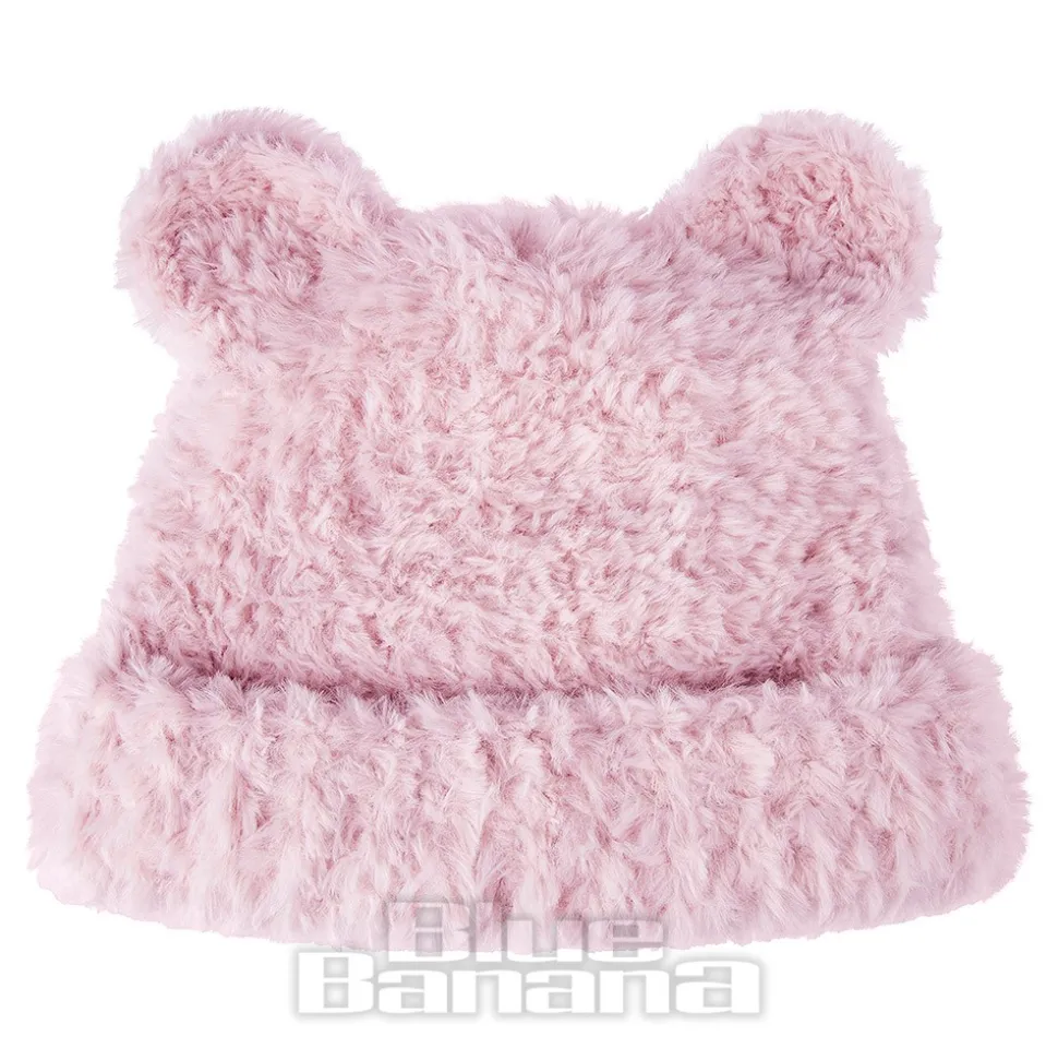 Blue Banana Knitted Ears Hat (Pastel Pink)