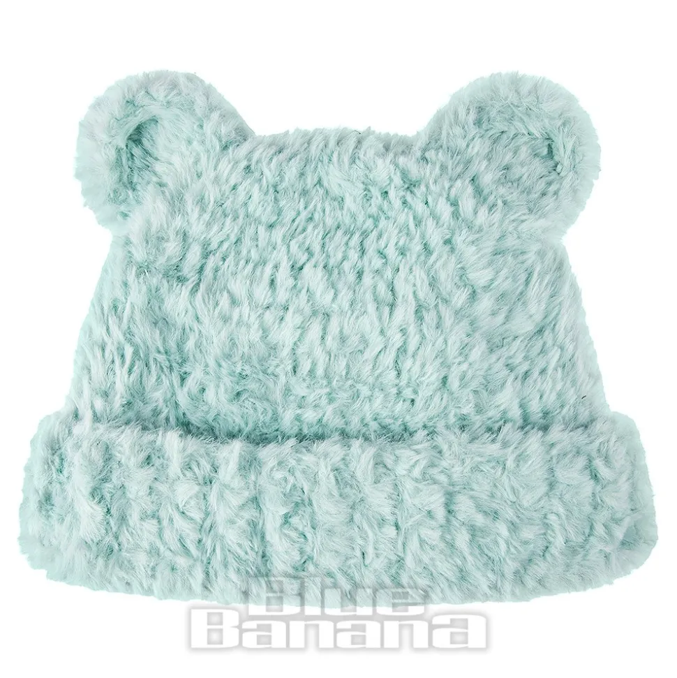 Blue Banana Knitted Ears Hat (Turquoise)