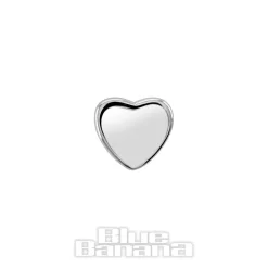 Blue Banana 14K White Gold Heart Threadless Top (White Gold)