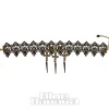Blue Banana Lace Cross Spikes Necklace (Black)