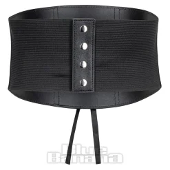 Blue Banana Laces Wide Waist Belt (Black)