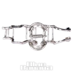 Blue Banana Large Snake Hair Clip (Silver)