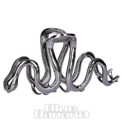 Blue Banana Large Snake Hair Clip (Black)