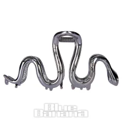 Blue Banana Large Snake Hair Clip (Black)