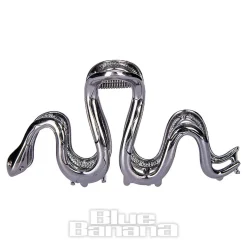 Blue Banana Large Snake Hair Clip (Black)
