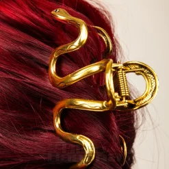 Blue Banana Large Snake Hair Clip (Antique Gold)