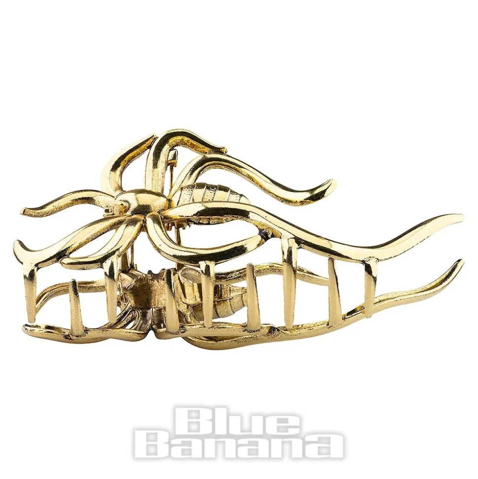 Blue Banana Large Spider Hair Clip (Antique Gold)