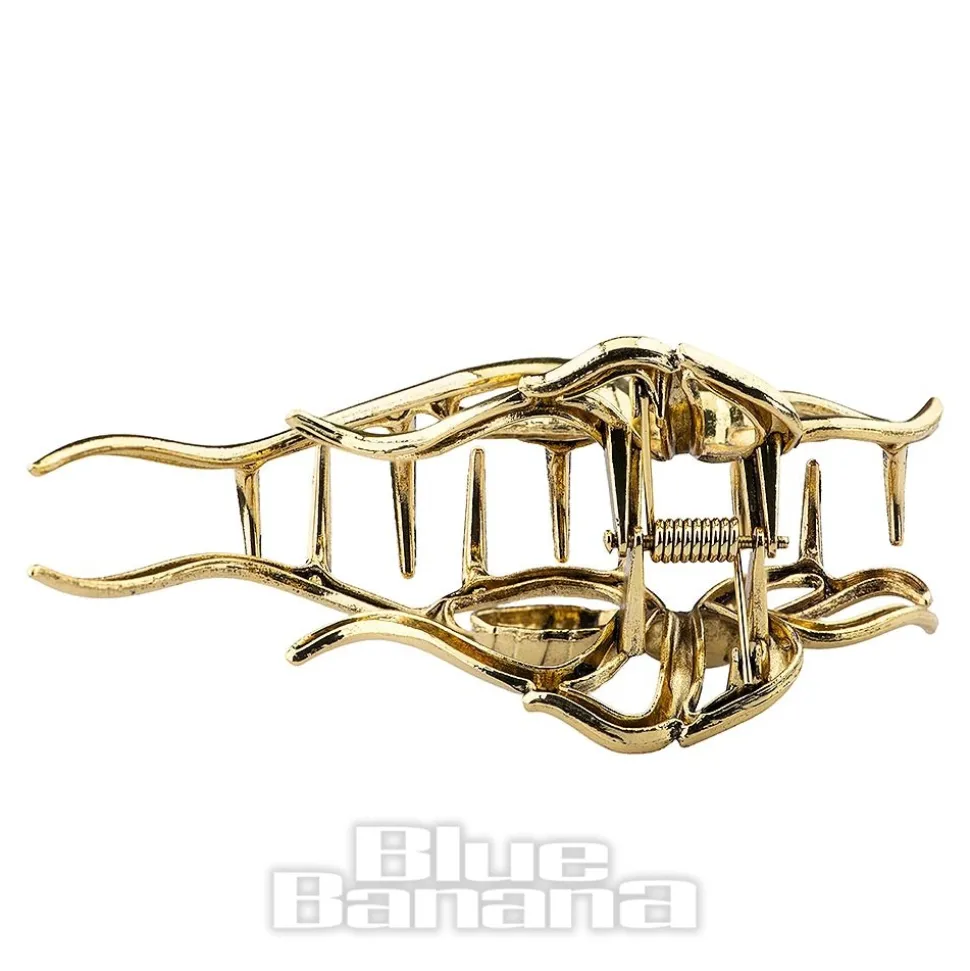 Blue Banana Large Spider Hair Clip (Antique Gold)