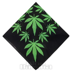 Blue Banana Leaf Bandana (Black/Green)
