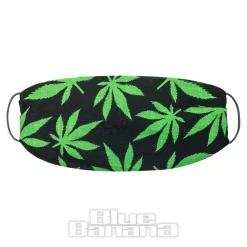 Blue Banana Leaf Bandana (Black/Green)