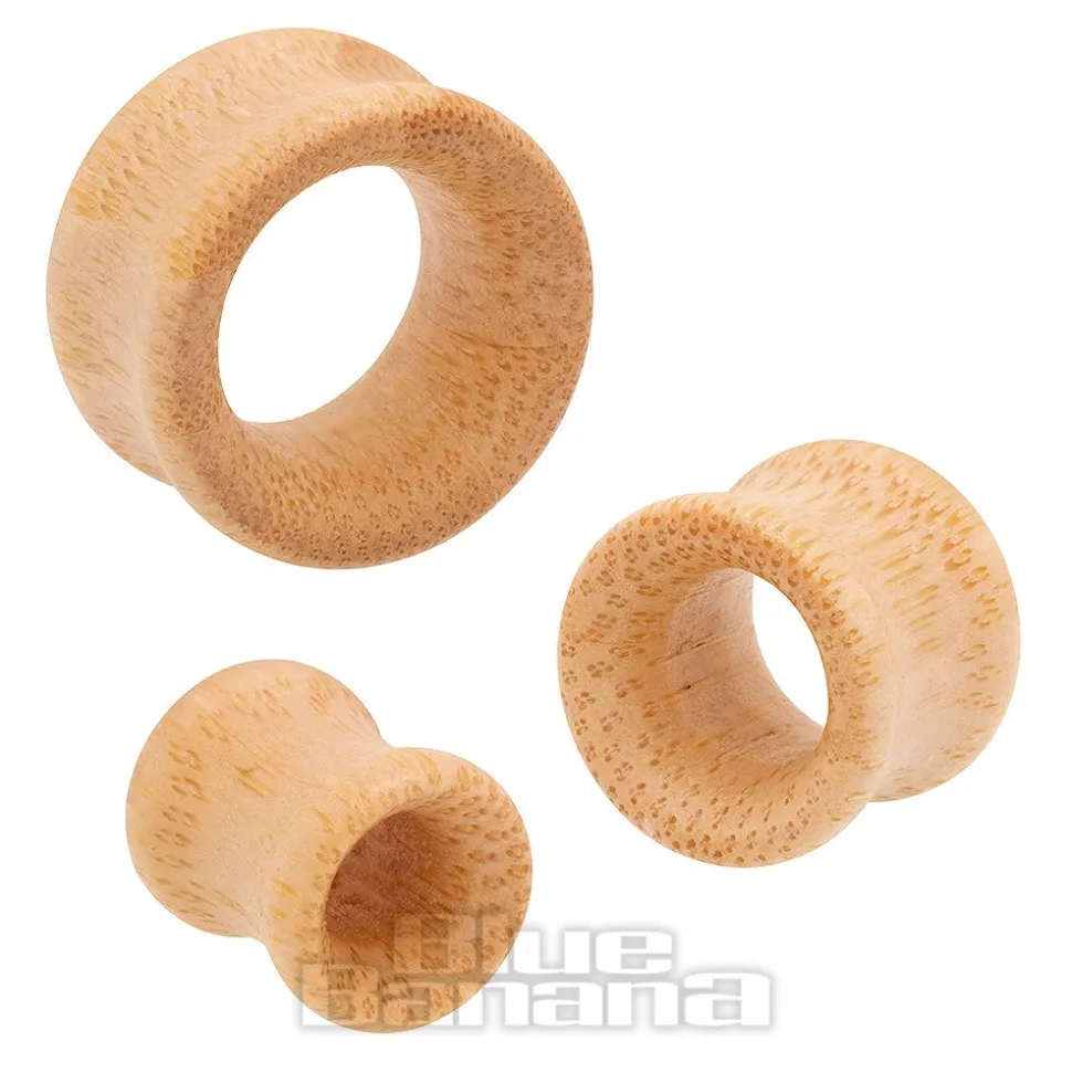 Blue Banana Light Beech Wood Flesh Tunnel 8-25mm (Brown)