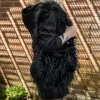 Blue Banana Long Fur Bag (Black)