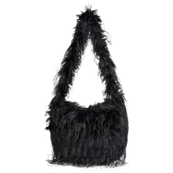 Blue Banana Long Fur Bag (Black)
