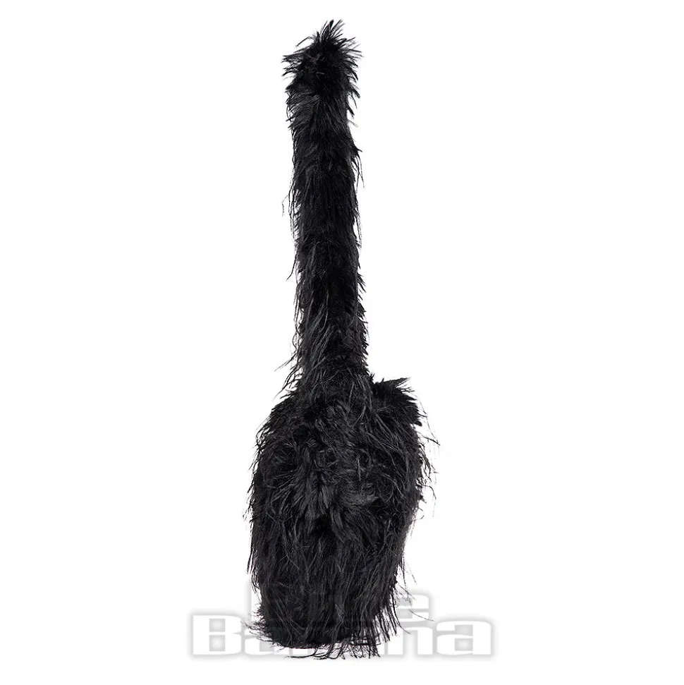 Blue Banana Long Fur Bag (Black)