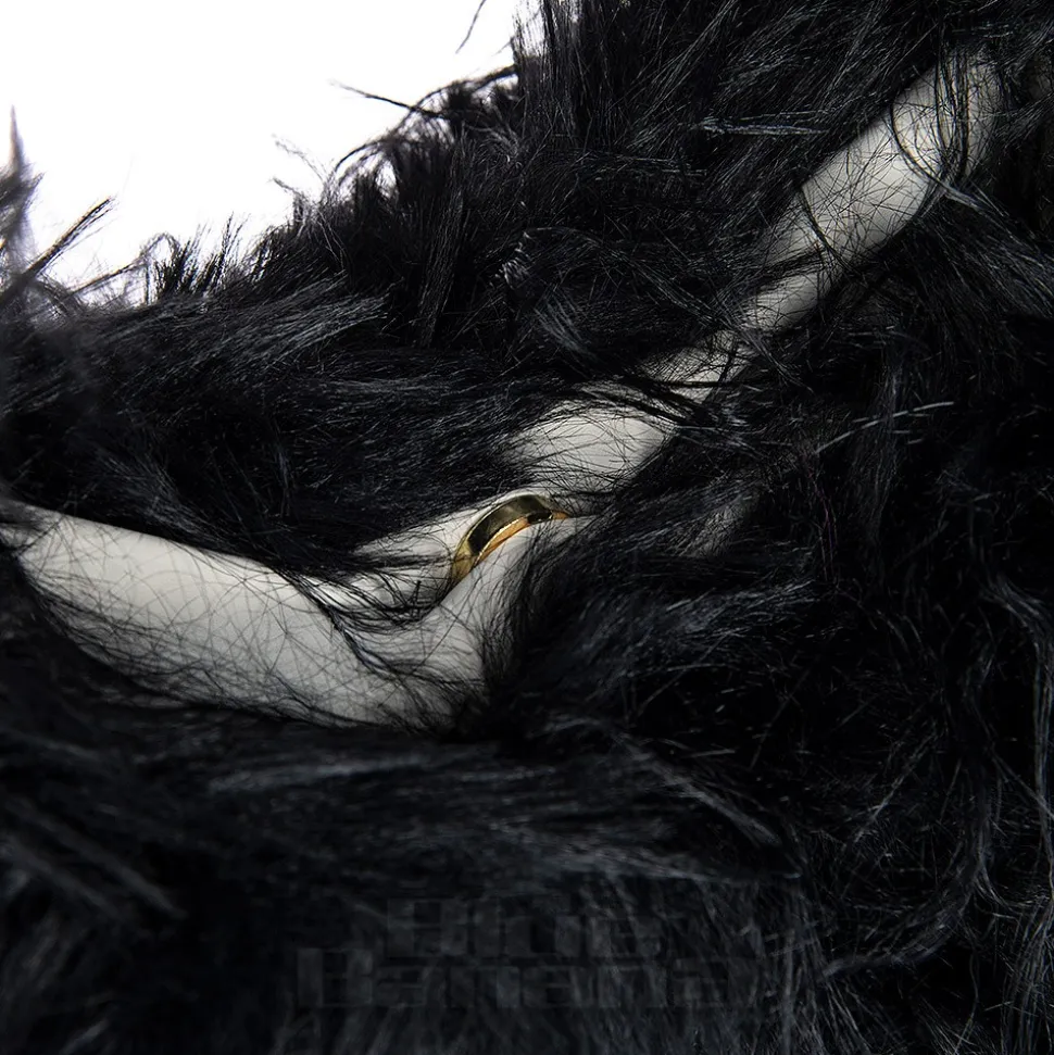 Blue Banana Long Fur Bag (Black)