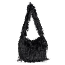 Blue Banana Long Fur Bag (Black)
