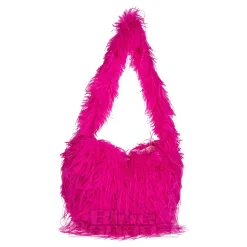 Blue Banana Long Fur Bag (Hot Pink)