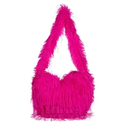 Blue Banana Long Fur Bag (Hot Pink)