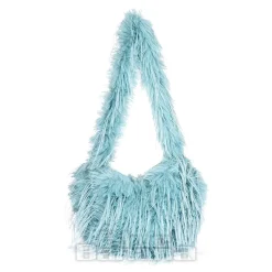 Blue Banana Long Fur Bag (Turquoise)
