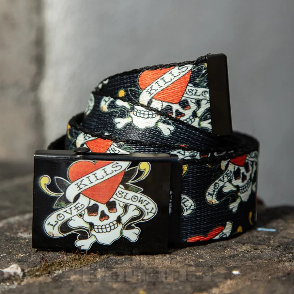 Blue Banana Love Kills Belt (Black)
