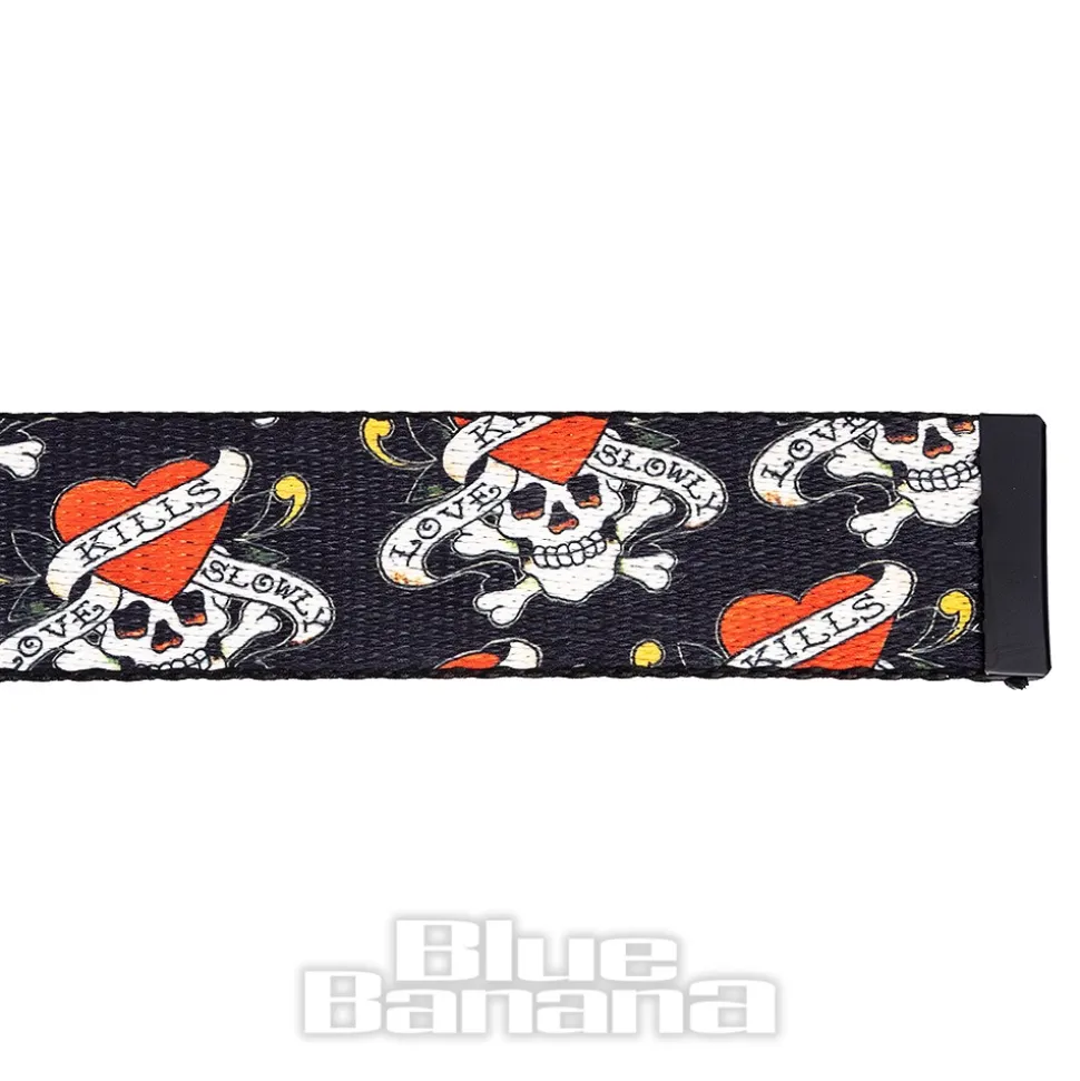 Blue Banana Love Kills Belt (Black)