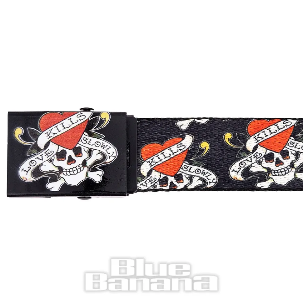 Blue Banana Love Kills Belt (Black)