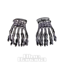 Blue Banana Mini Claw 2pc Hair Clips (Black)