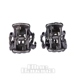 Blue Banana Mini Claw 2pc Hair Clips (Black)