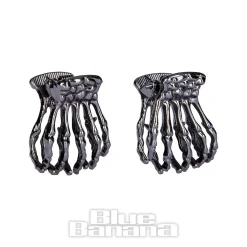 Blue Banana Mini Claw 2pc Hair Clips (Black)