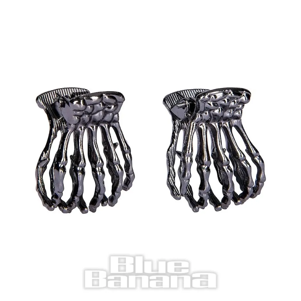 Blue Banana Mini Claw 2pc Hair Clips (Black)