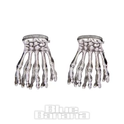 Blue Banana Mini Claw 2pc Hair Clips (Silver)