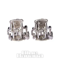 Blue Banana Mini Claw 2pc Hair Clips (Silver)