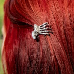 Blue Banana Mini Claw 2pc Hair Clips (Silver)