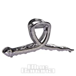Blue Banana Mini Snake Hair Clip (Black)