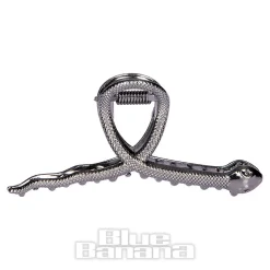 Blue Banana Mini Snake Hair Clip (Black)