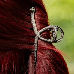Blue Banana Mini Snake Hair Clip (Black)