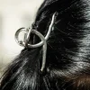 Blue Banana Mini Snake Hair Clip (Silver)