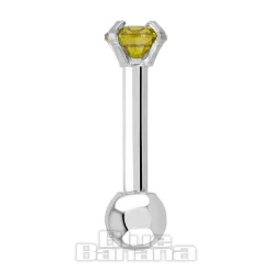 Blue Banana 1.2mm Amber Jewel Tragus Bar (4mm)
