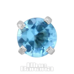 Blue Banana 1.2mm Aqua Jewel Tragus Bar (4mm)
