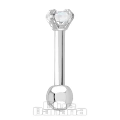 Blue Banana 1.2mm Aurora Borealis Jewel Tragus Bar (3mm)