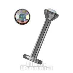Blue Banana 1.2mm Aurora Borealis Jewel Labret (3mm)