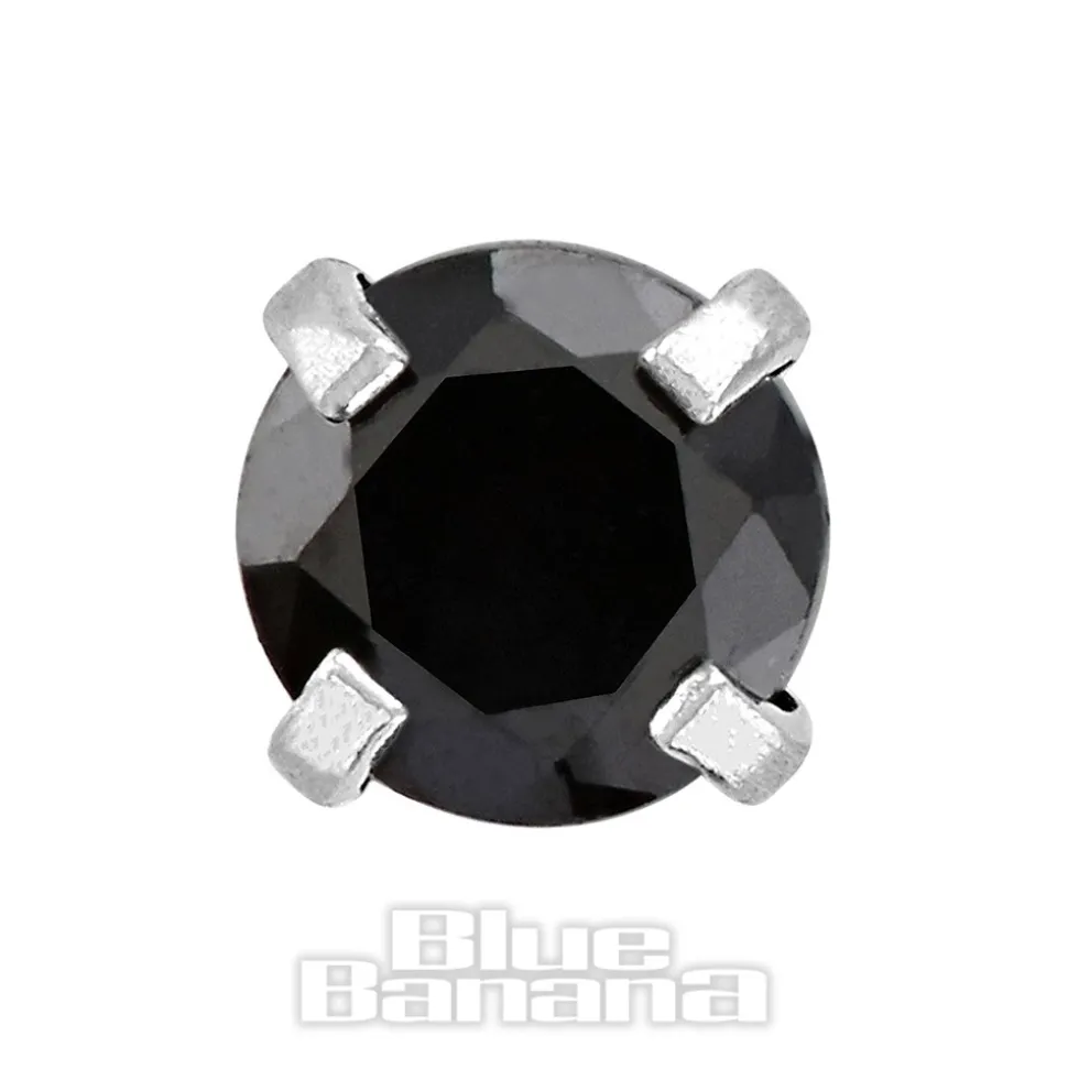 Blue Banana 1.2mm Black Jewel Tragus Bar (3mm)