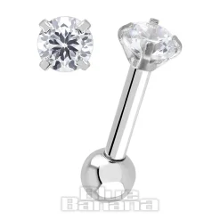 Blue Banana 1.2mm Crystal Jewel Tragus Bar (3mm)
