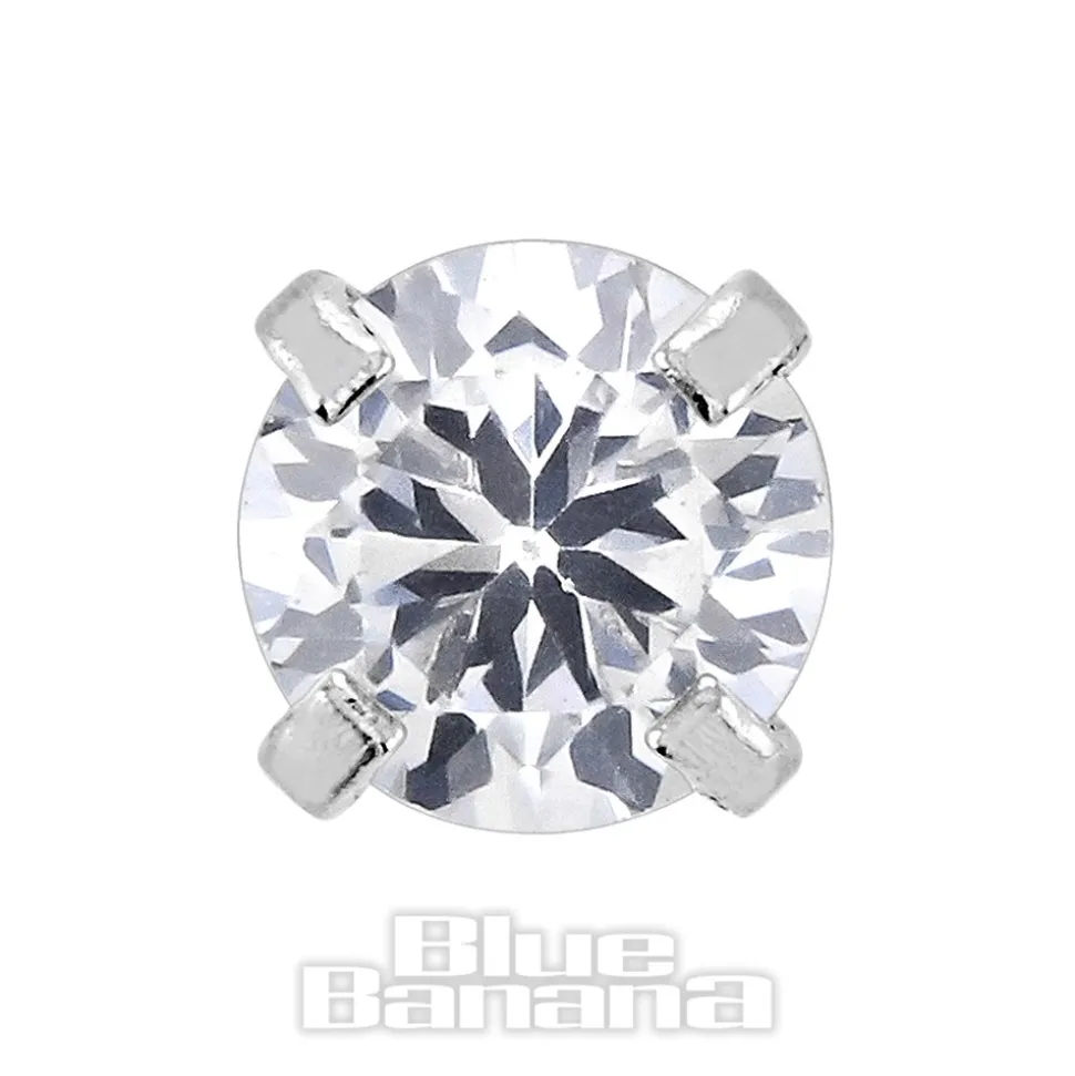 Blue Banana 1.2mm Crystal Jewel Tragus Bar (3mm)