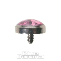 Blue Banana 5mm Glitter Dermal Top (Rose)