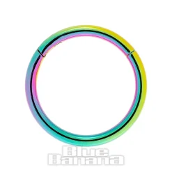 Blue Banana 1.0mm Hinged Segment Ring (Rainbow)