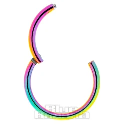 Blue Banana 1.2mm Hinged Segment Ring (Rainbow)
