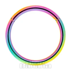 Blue Banana 1.2mm Hinged Segment Ring (Rainbow)